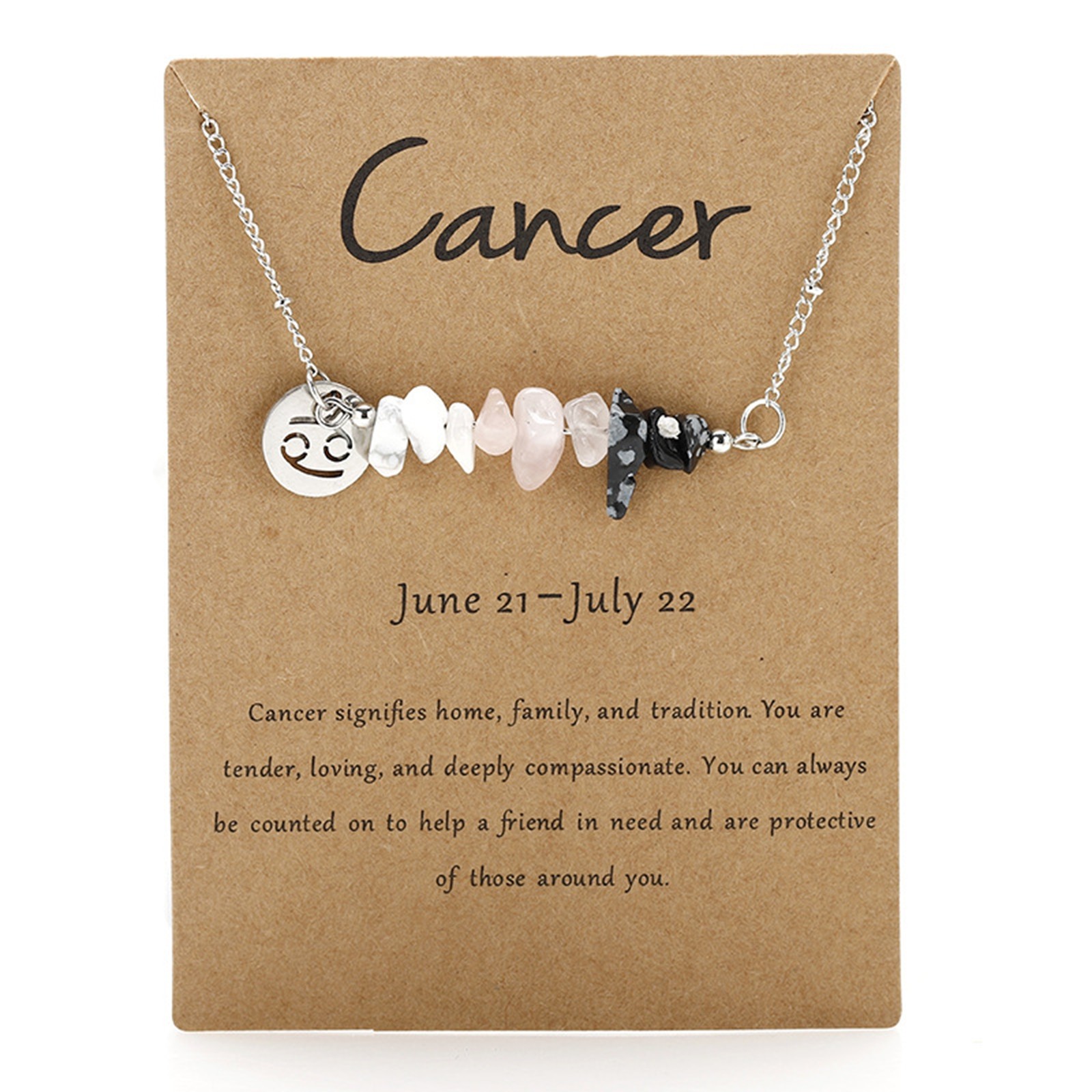 thumbnail image 2 of Original Stone Necklace Original Design 12 Constellations Gravel Combination Necklace Collar Colgante Acero Inoxidable, 2 of 2